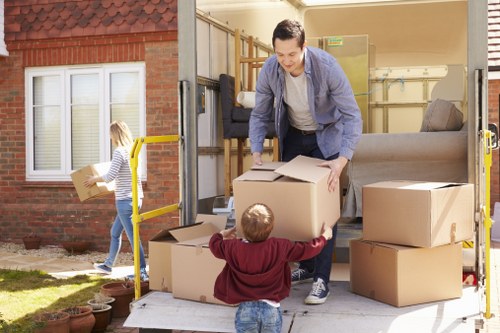 Commercial moving team preparing an office relocation in Lisson Grove