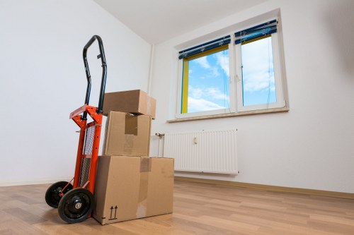Fragile item packing support for a move in central London